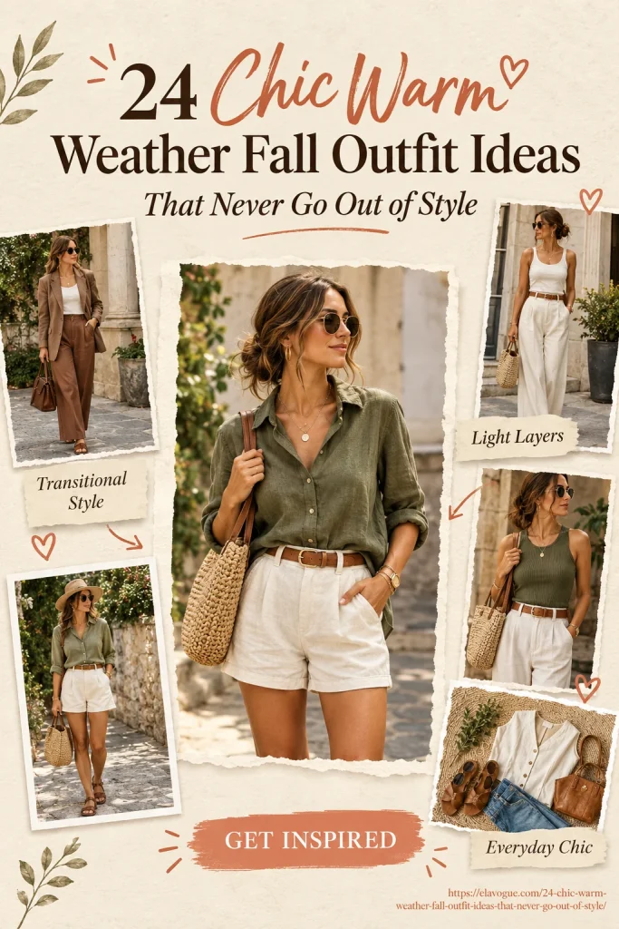 24 Chic Warm Weather Fall Outfit Ideas That Never Go Out of Style